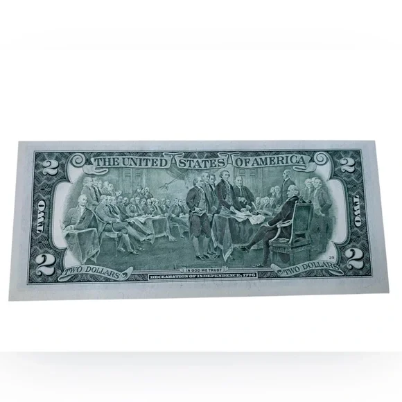 Two Dollar Bill with Green Seal Series 2003A H03472180A Serial Number - Picture 4 of 6